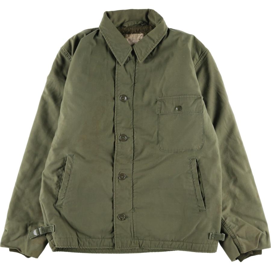 古着 70年代 米軍実品 A-2 ミリタリー デッキジャケット USA製 LARGE 