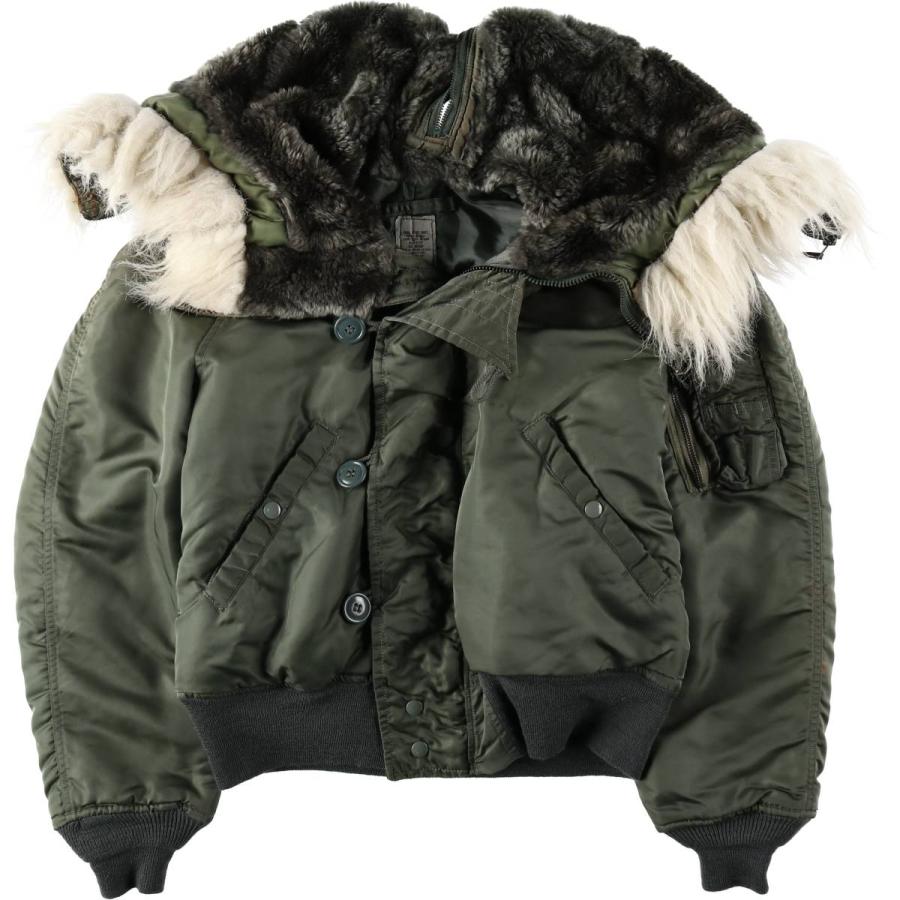 古着 80年代 米軍実品 N-2B 中綿入り ミリタリー フライトジャケット USA製 メンズL相当 ヴィンテージ/evb034381 古着 80年代 米軍実品 N-2B 中綿入り ミリタリー フライトジャケット