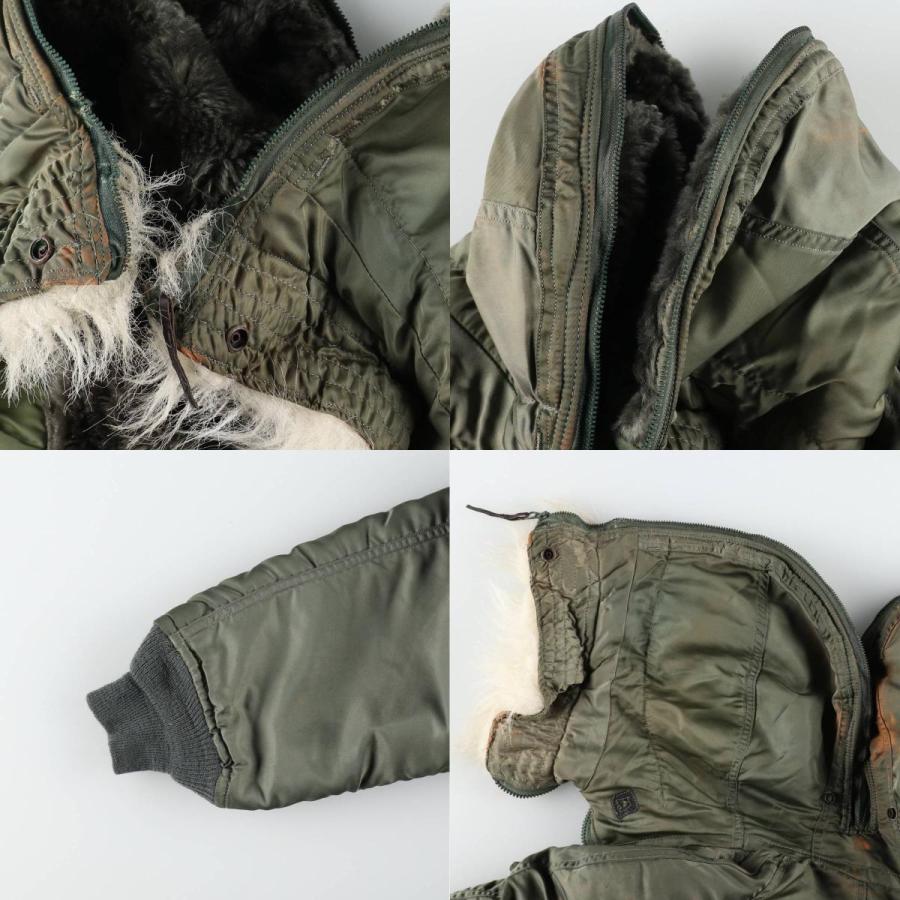 古着 80年代 米軍実品 N-2B 中綿入り ミリタリー フライトジャケット