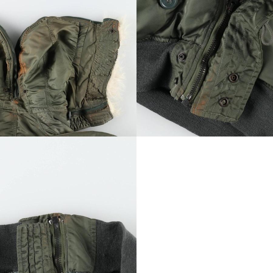 古着 80年代 米軍実品 N-2B 中綿入り ミリタリー フライトジャケット