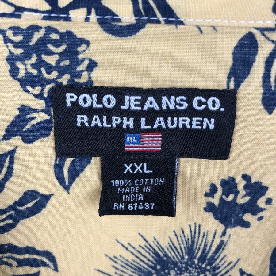 古着 00年代 ラルフローレン POLO JEANS COMPANY 総柄 半袖 オープン