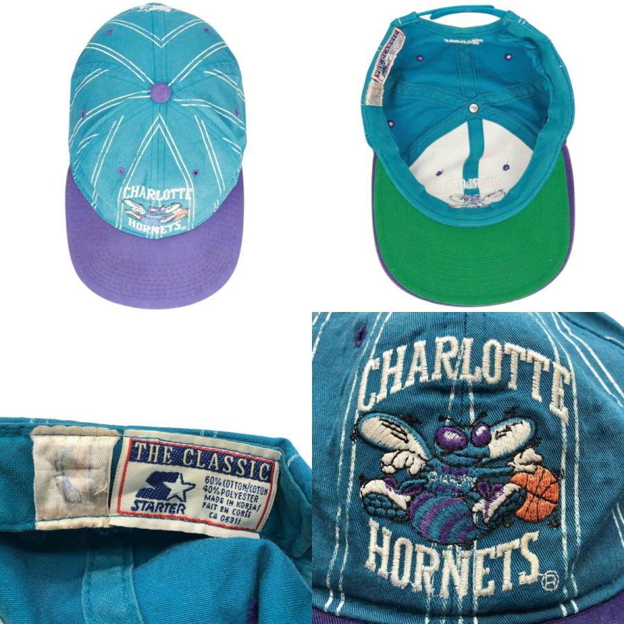 STARTER（スターター） 古着 90年代 ストライプ柄 NBA シャーロット 
