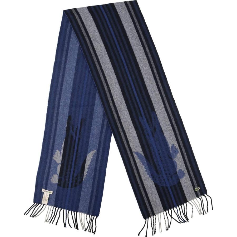 LACOSTE（ラコステ） 古着 ストライプ柄 カシミア混 ウールマフラー