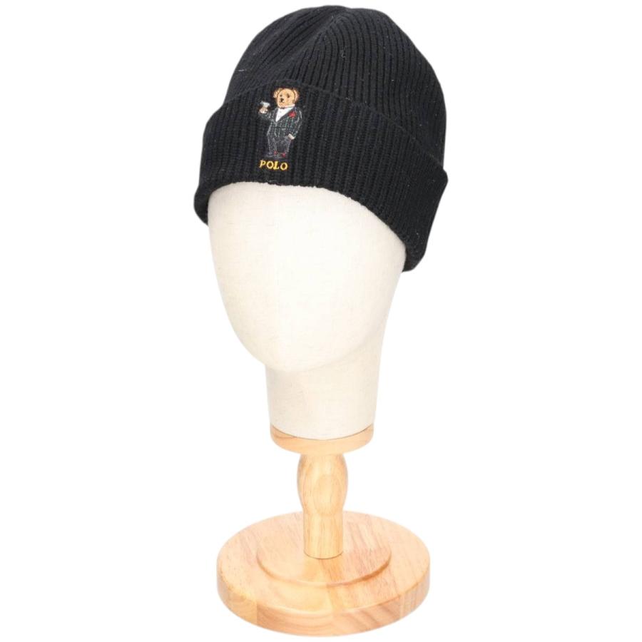 古着 ラルフローレン Ralph Lauren Polo ポロベア ニット帽 ビーニー