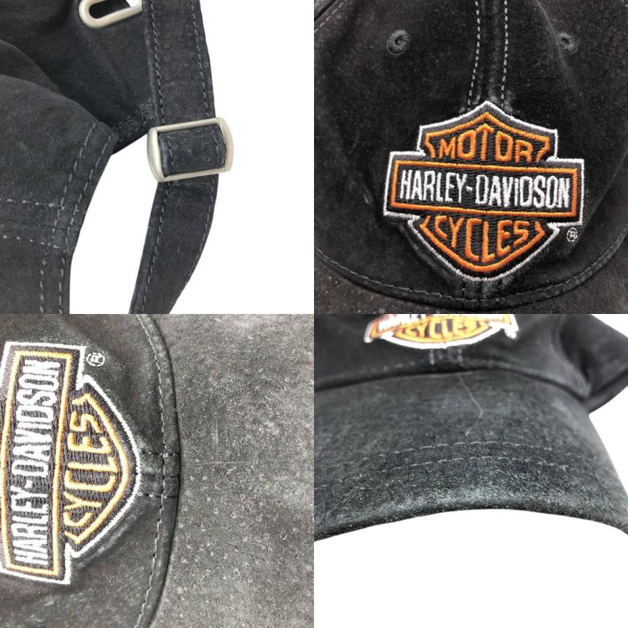 古着 ハーレーダビッドソン Harley-Davidson スエード レザーキャップ