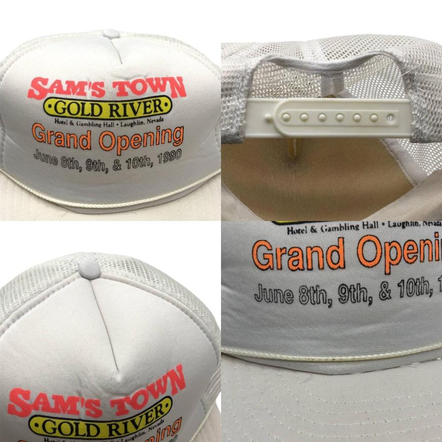 古着 90年代 SAM'S TOWN GOLD  アドバタイジング トラッカーキャップ メッシュキャップ フリーサイズ相当 ヴィンテージ/gaa007345 古着 90年代 SAM'S TOWN GOLD RIVER アドバタイジング トラッカー