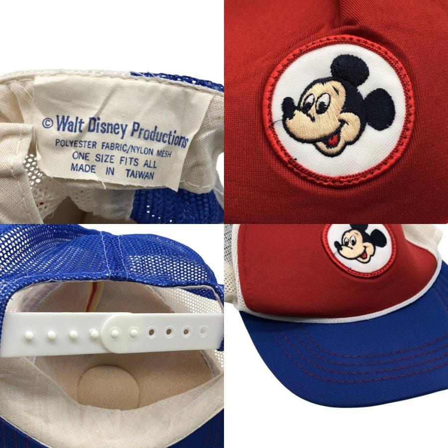 古着 ディズニー DISNEY ミッキーマウス トリコロールカラー メッシュ
