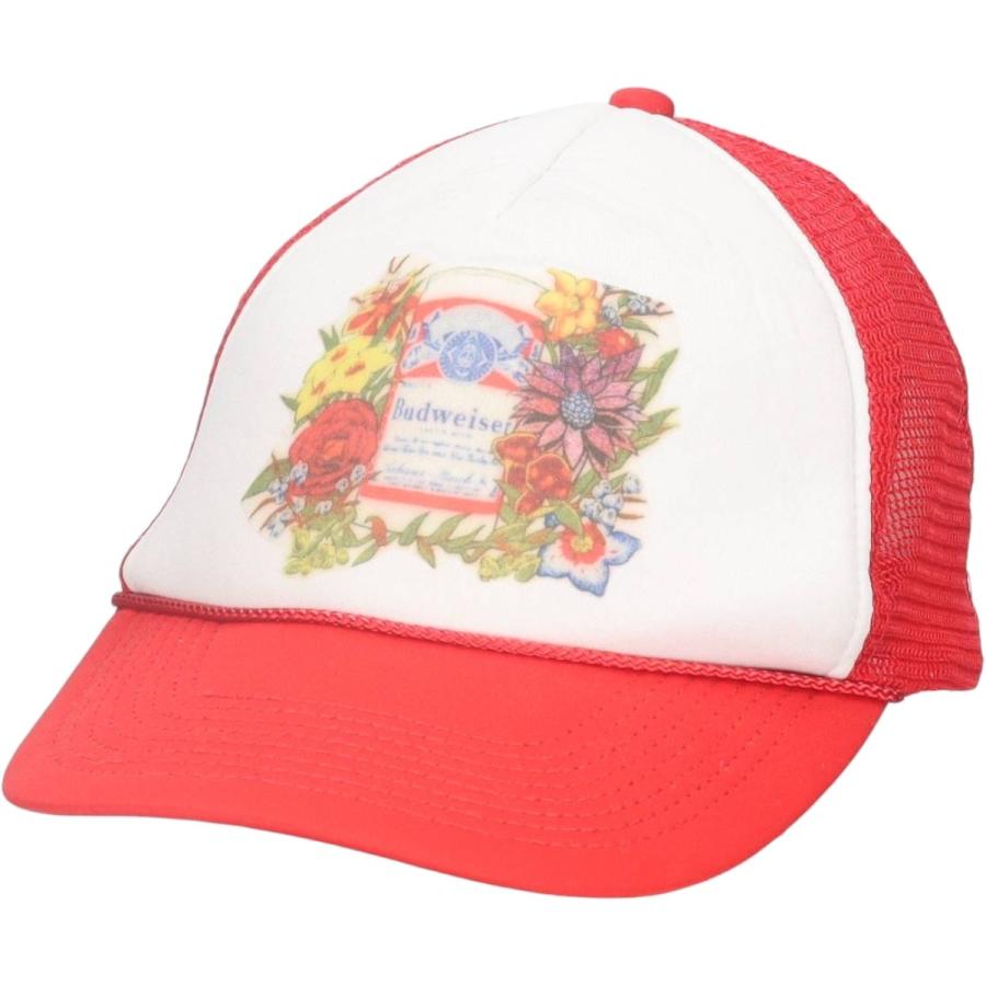 古着 90~00年代 NISSUN CAP BUDWEISER バドワイザー 花柄 アドバタイジング トラッカーキャップ メッシュキャップ フリーサイズ相当 ヴィンテージ/gaa008095 古着 90~00年代 BUDWEISER バドワイザー アドバタイジング トラッカー