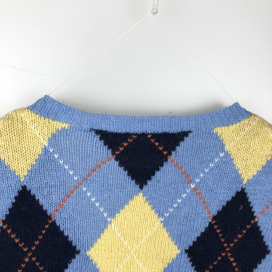 古着 ラルフローレン POLO by Ralph Lauren アーガイル柄 カシミア混 V 