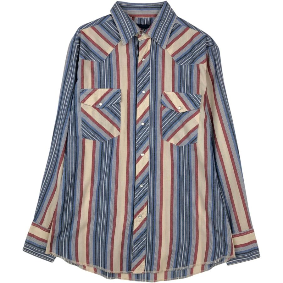 ビンテージ ラングラー マルチストライプ ウエスタンシャツ 80s 90s Wrangler（ラングラー） 古着 90年代~ Wrangler WESTERN SHIRTS マルチ