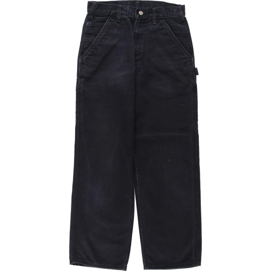 カーハート キャンバスダックパンツ ワーク 古着 黒 ブラック ビッグシルエット Carhartt（カーハート） 古着 ダックペインターパンツ メンズw29相当