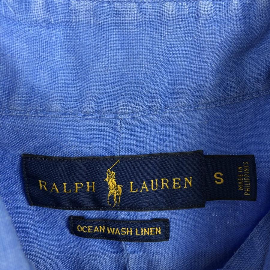 古着 ラルフローレン Ralph Lauren OCEAN WASH LINEN 半袖 リネン