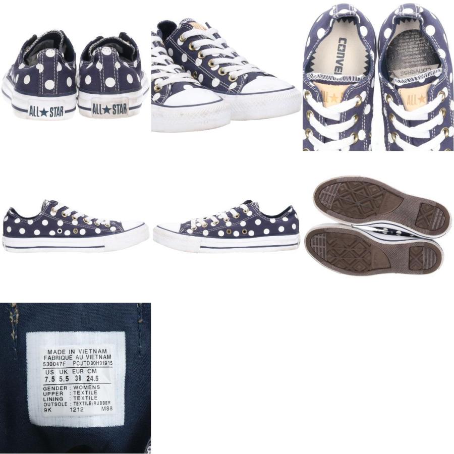 コンバース Converse All Star Ox ドット柄 オールスター スニーカー Us7 5 レディース24 5cm Saa Saa 古着屋jam 通販 Yahoo ショッピング