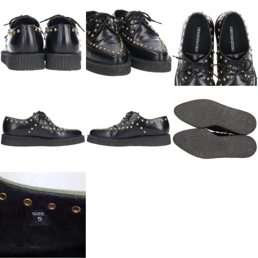 古着 Under Ground ウィンクルピッカー スタッズ付き レザーシューズ レディース23 5cm Saa Saa 古着屋jam 通販 Yahoo ショッピング