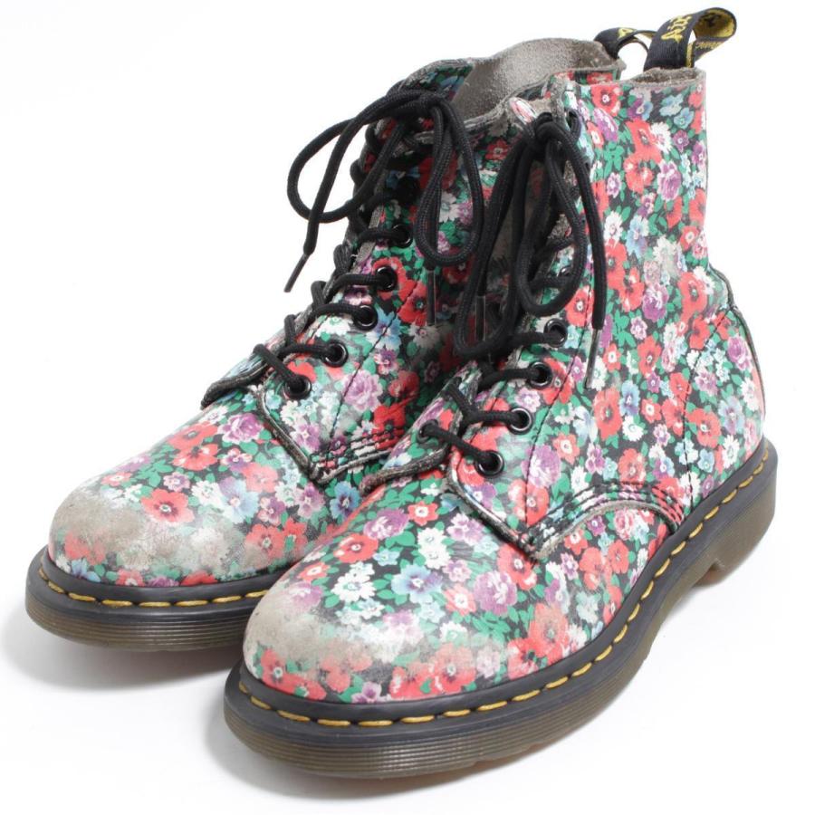 古着 ドクターマーチン Dr.Martens 花柄 8ホールブーツ UK5 レディース
