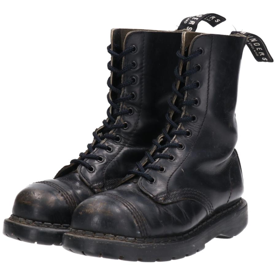 古着 グラインダース Grinders スチールトゥ 編み上げブーツ 英国製  