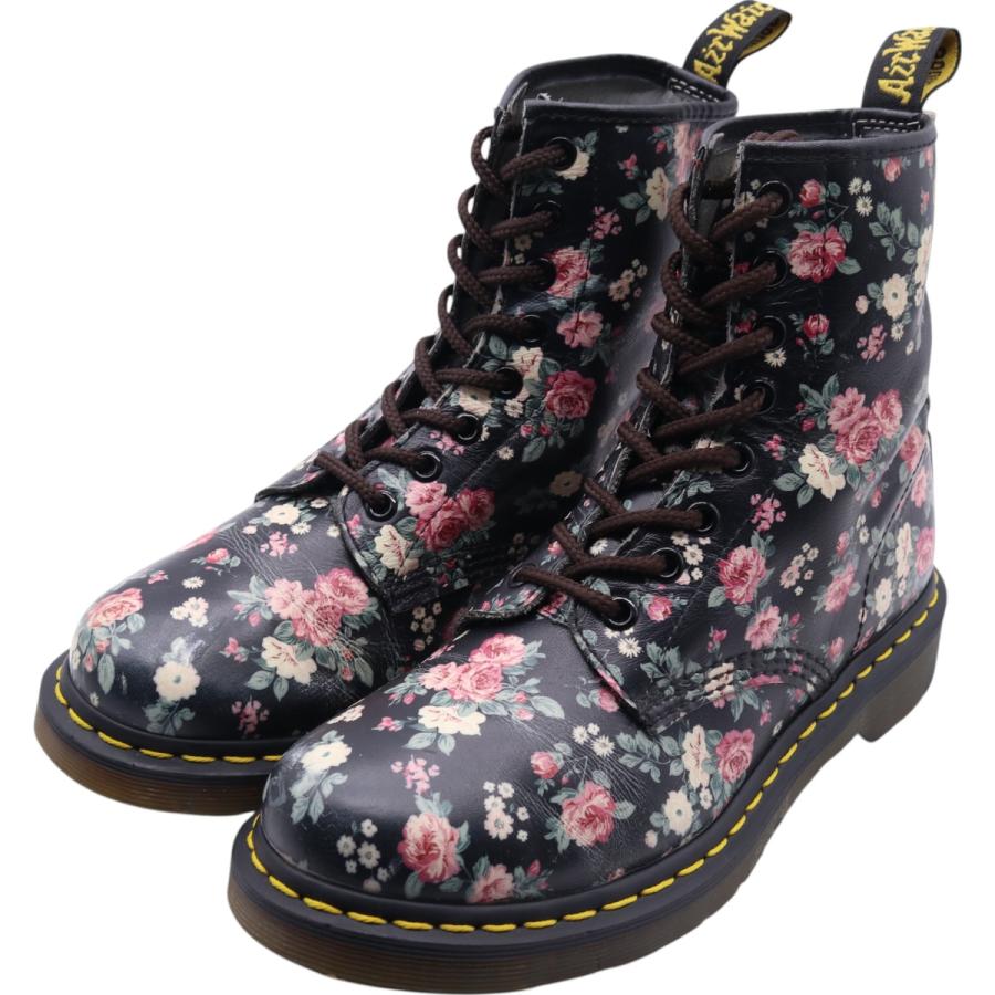 【未使用品】ドクターマーチン 花柄ミディアムブーツ　8ホール　レディース Dr.Martens 古着 ドクターマーチン 花柄 8ホールブーツ 5
