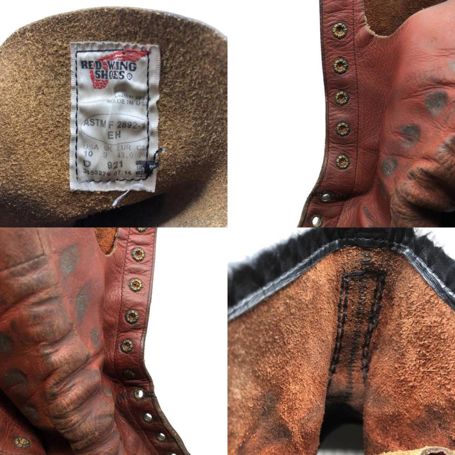 古着 レッドウィング RED WING 921 編み上げワークブーツ USA製 10E