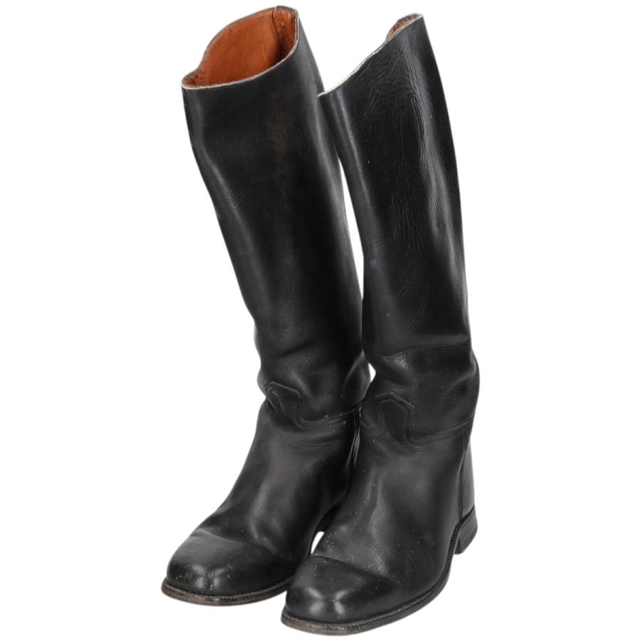 試着交換OK！オールレザー　CAVALLOカバロ　乗馬ブーツ　size38　23.5-24.0　Vintage 　ジョッキー　ロングブーツ　コードバン?　管NO.WT13 試着交換OK！オールレザー CAVALLOカバロ 乗馬ブーツ size38 23.5-24.0