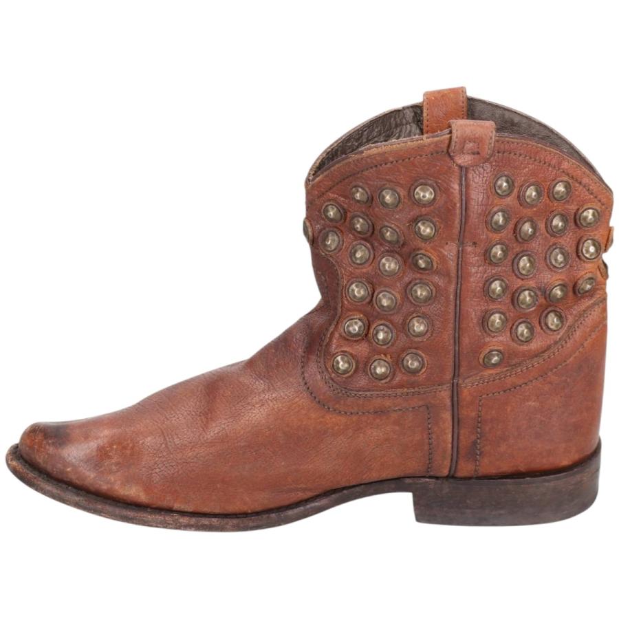 FRYE 本革 ウエスタンブーツ 24cm相当 B幅 レディース 古着 フライ FRYE スタッズ ショートウエスタンブーツ メキシコ製 8 1