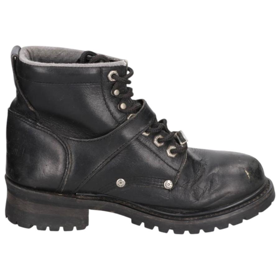 ハーレーダビッドソン　ライダーブーツ黒 古着 ハーレーダビッドソン Harley-Davidson ベルト付き バイクブーツ