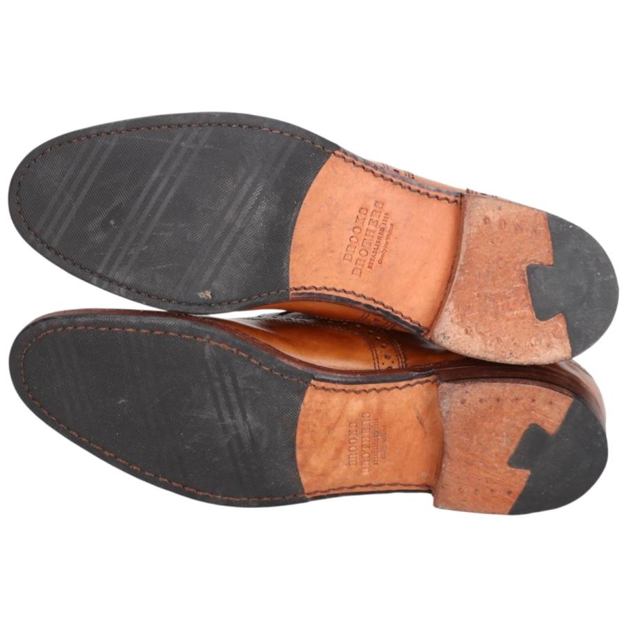 古着 ブルックスブラザーズ Brooks Brothers セミブローグ ストレートチップシューズ USA製 9 1/2D メンズ27.5cm相当/saa014675 BROOKS BROTHERS（ブルックスブラザーズ） 古着 セミブローグ