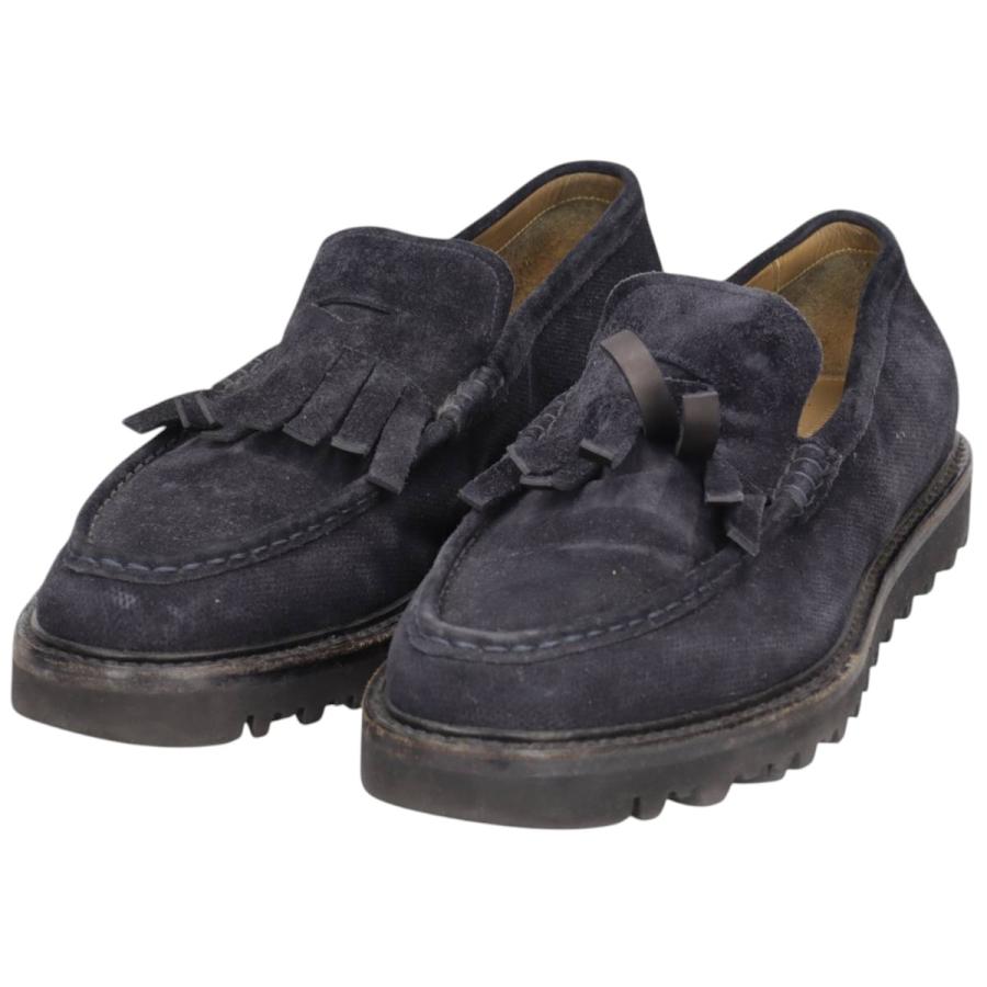 古着 ジョルジオアルマーニ Giorgio Armani スエード キルトローファー イタリア製 8 1/2 メンズ28.5cm相当/saa014800 GIORGIO ARMANI 古着 ジョルジオアルマーニ Giorgio Armani スエード