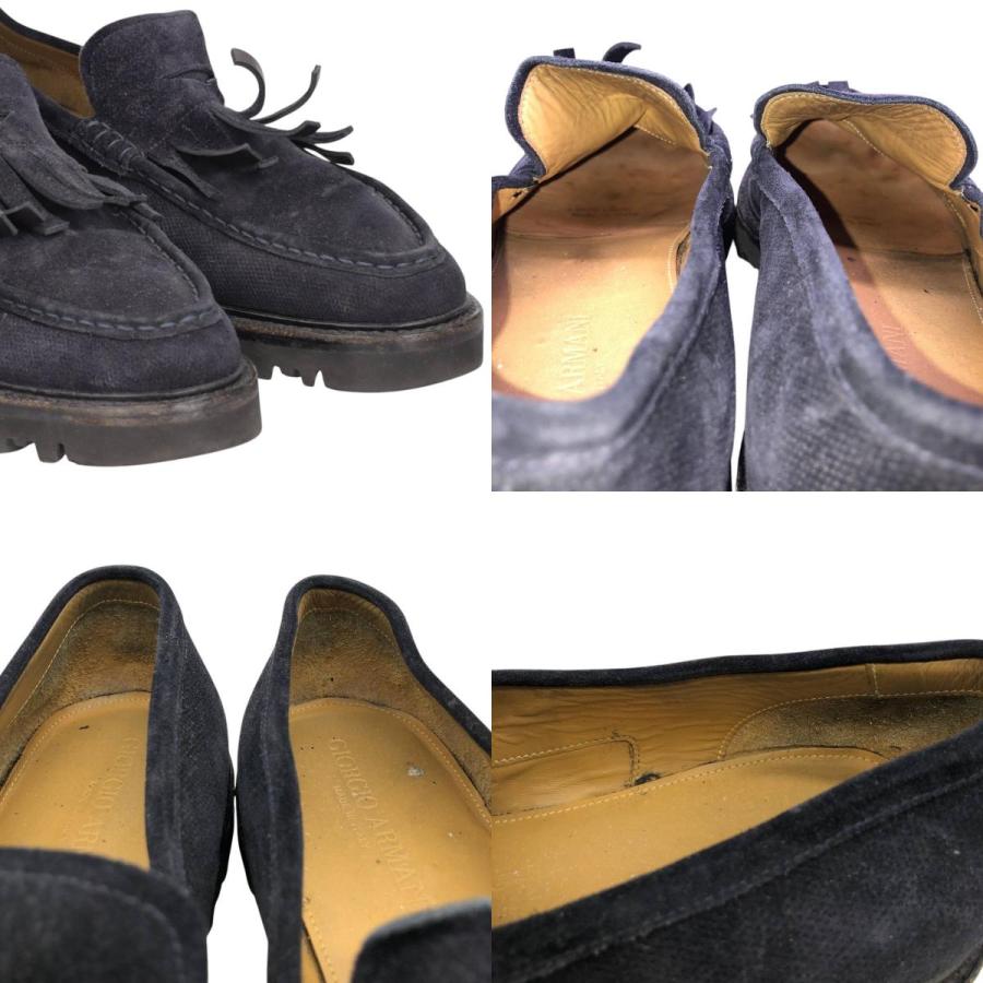 古着 ジョルジオアルマーニ Giorgio Armani スエード キルトローファー イタリア製 8 1/2 メンズ28.5cm相当/saa014800 GIORGIO ARMANI 古着 ジョルジオアルマーニ Giorgio Armani スエード