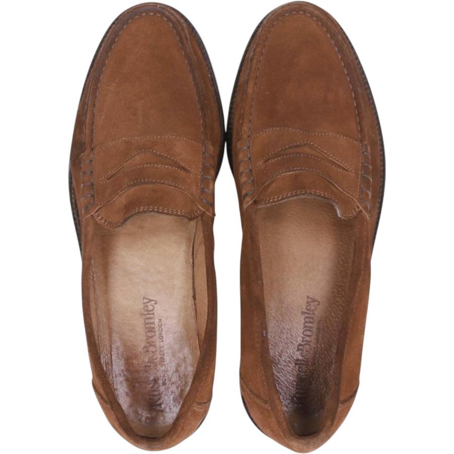 古着 Russell and Bromley スエード コインローファー イタリア製 41 