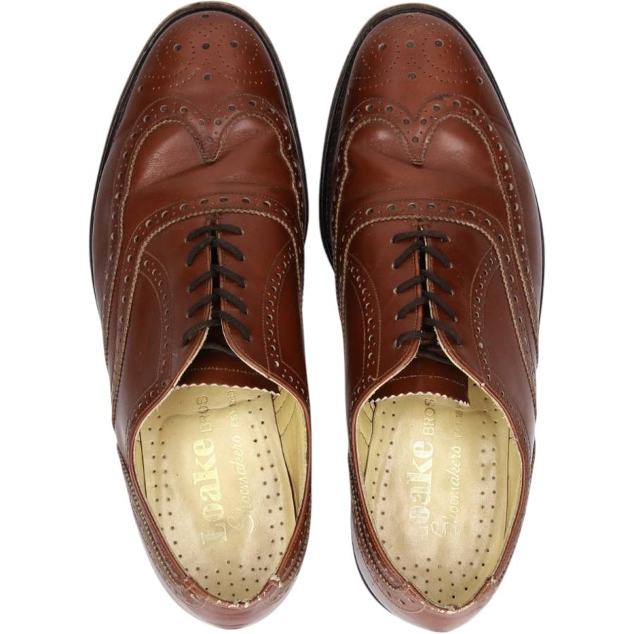 Loake（ローク） 古着 フルブローグ ウイングチップシューズ 英国製