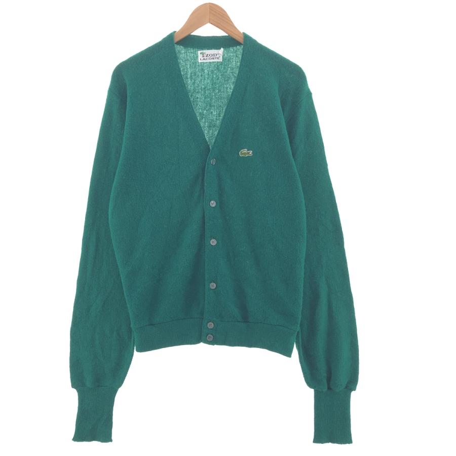 ラコステ LACOSTE カーディガン 限定カラー LACOSTE（ラコステ） 古着 70年代 LACOSTE IZOD ニットカーディガン