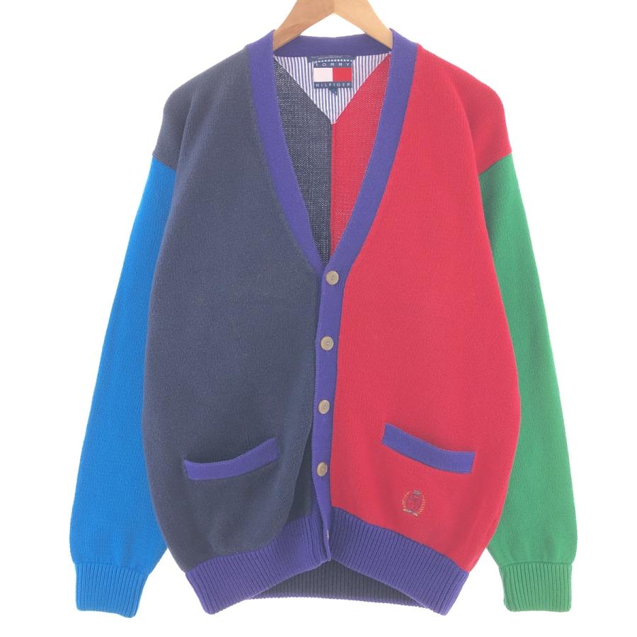 トミーフィルビガー　カーディガン TOMMY HILFIGER 古着 90年代 トミーヒルフィガー クレイジー