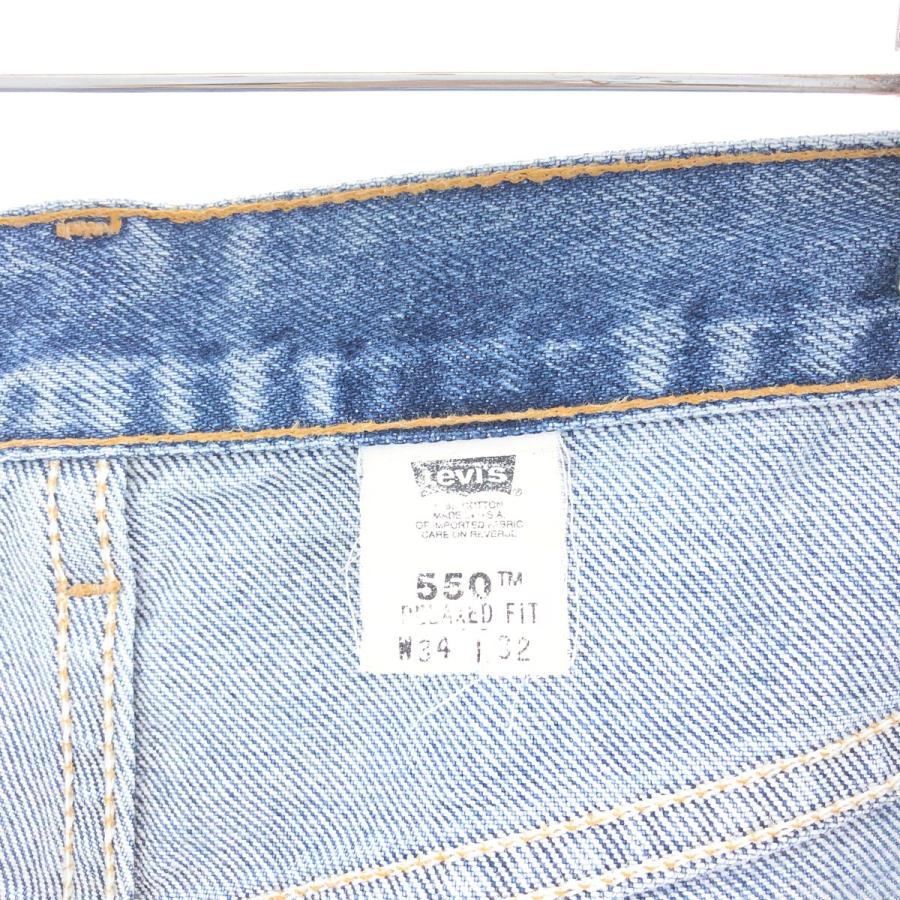 古着 リーバイス Levi's 550 RELAXED FIT テーパードジーンズ デニムパンツ USA製 メンズw34 /taa002356｜jamtrading1｜03