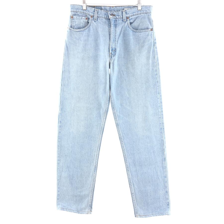 2000'S Levi's 550 Relaxed Fit Tapered Denim Pants, Made in USA, Men's Size 34 (approx.) cotton Blue type light blue Vintage Second Hand