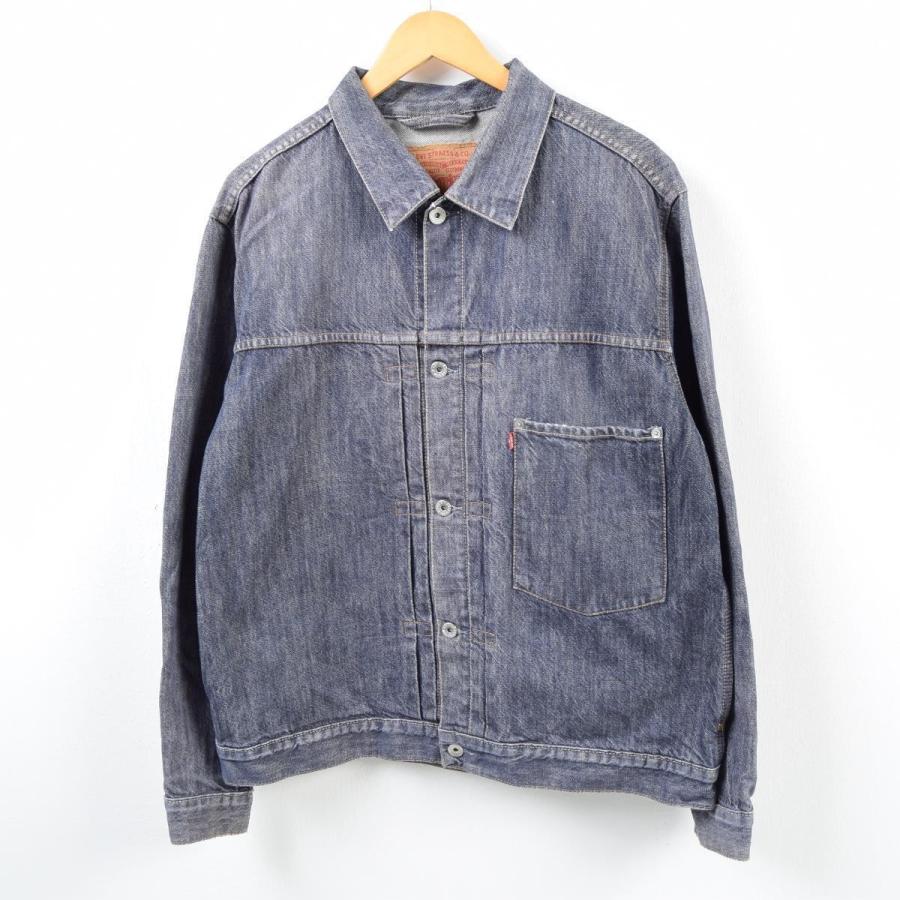 濃紺 リーバイス Levi's 70501 04 ユーロモデル 1stタイプ デニムジャケット Gジャン メンズL 【中古】 【190303