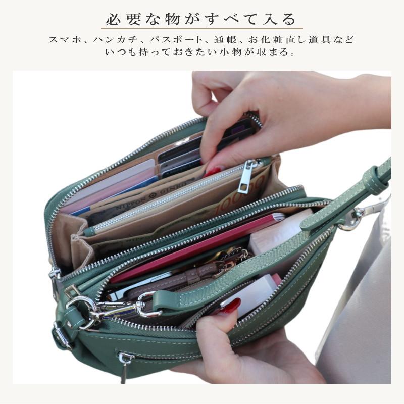 お財布ショルダー バッグ 本革 お財布ポシェット 2way お財布ポーチ