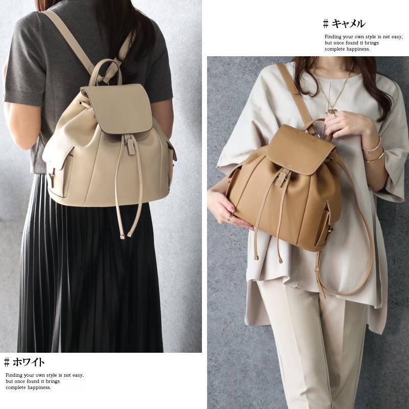本革 リュック レディース レザー おしゃれ レザーバッグ シュリンクレザー本牛革 巾着 柔らかい 通勤バッグ 通勤通学 リュックサック jamu ジャムウ【アデル】 |  | 11