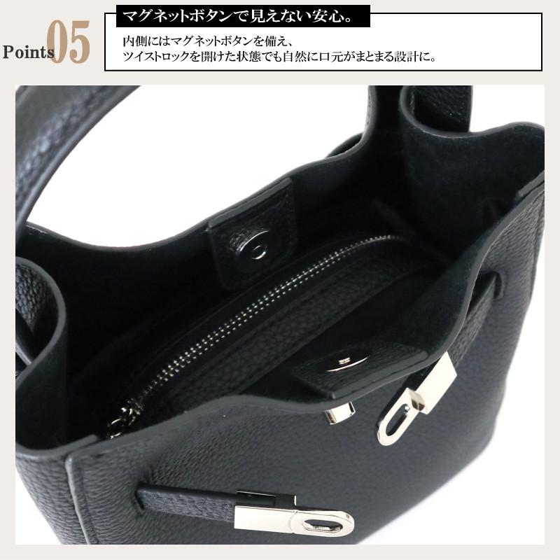 本革 ハンドバッグ 3way ショルダーバッグ レディース ツイストロック上品 本皮 フォーマル  黒 ブラック 肩掛け 斜め掛け ランキング jamu ジャムウ【ヴィオ】 |  | 16