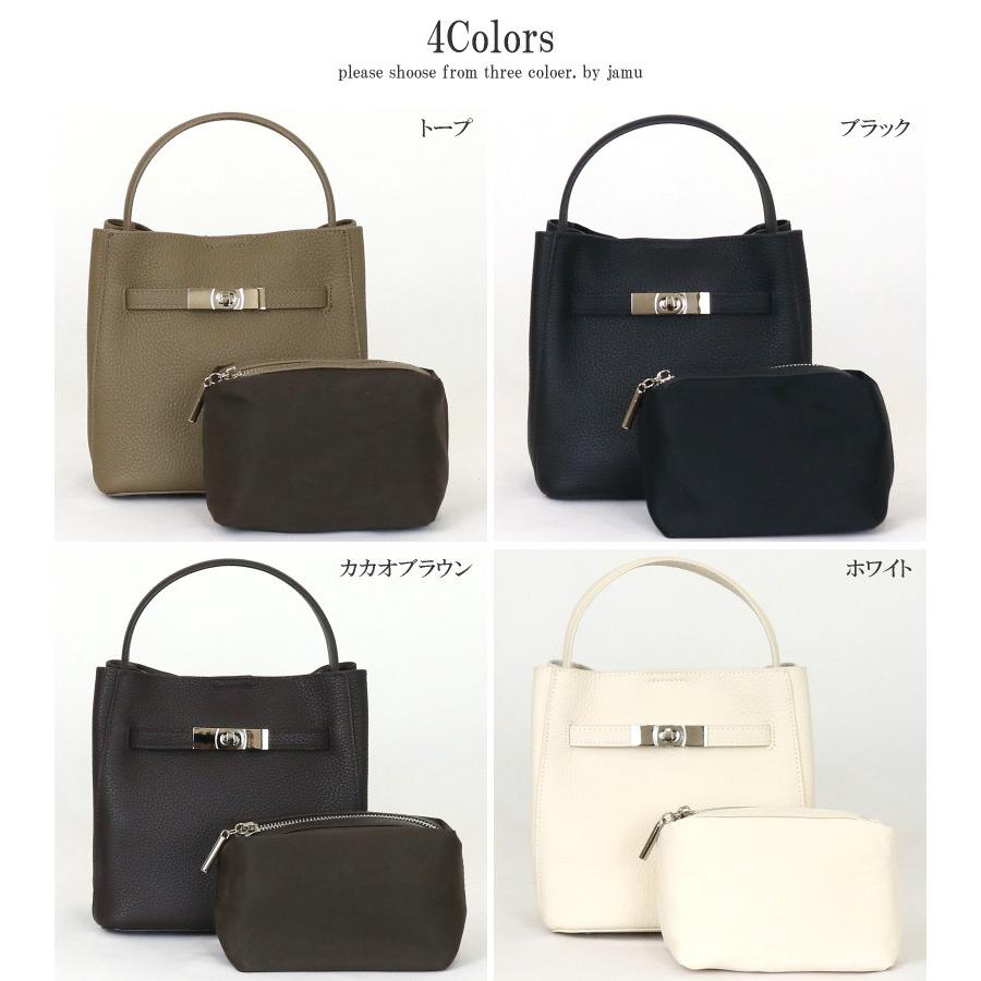 本革 ハンドバッグ 3way ショルダーバッグ レディース ツイストロック上品 本皮 フォーマル  黒 ブラック 肩掛け 斜め掛け ランキング jamu ジャムウ【ヴィオ】 |  | 10