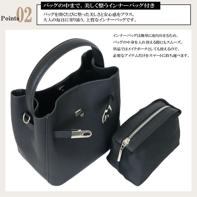 本革 ハンドバッグ 3way ショルダーバッグ レディース ツイストロック上品 本皮 フォーマル  黒 ブラック 肩掛け 斜め掛け ランキング jamu ジャムウ【ヴィオ】 |  | 13