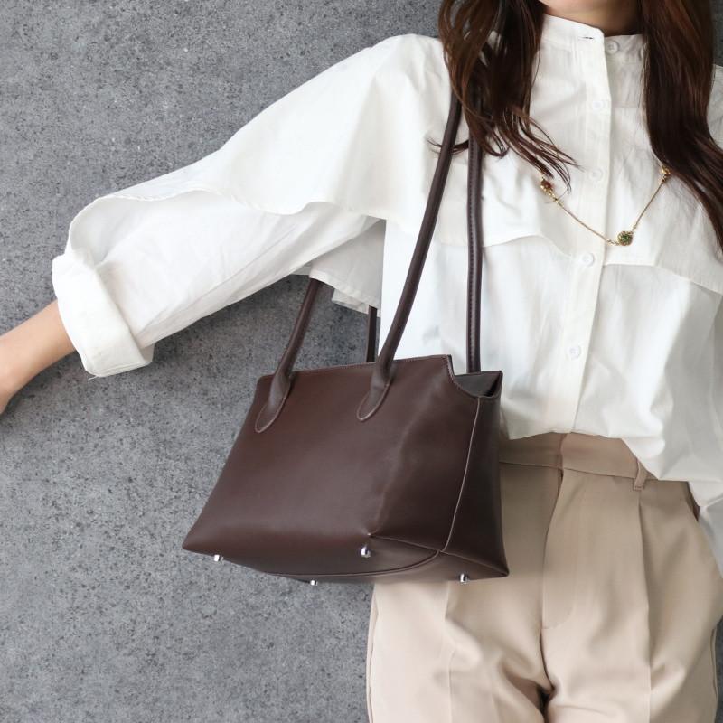 本革 バッグ レディース 横長 トートバッグ ショルダーバッグ 牛革 レザー 本皮 あおりポケット  横型 肩掛け シンプル おしゃれ  jamu ジャムウ【マーヤ】 |  | 14