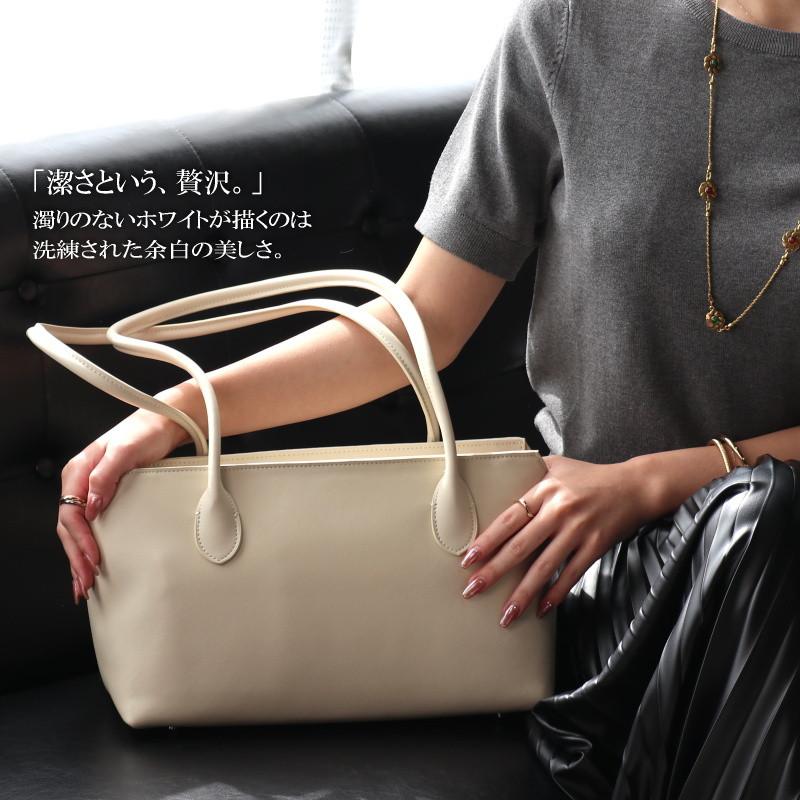 本革 バッグ レディース 横長 トートバッグ ショルダーバッグ 牛革 レザー 本皮 あおりポケット  横型 肩掛け シンプル おしゃれ  jamu ジャムウ【マーヤ】 |  | 06