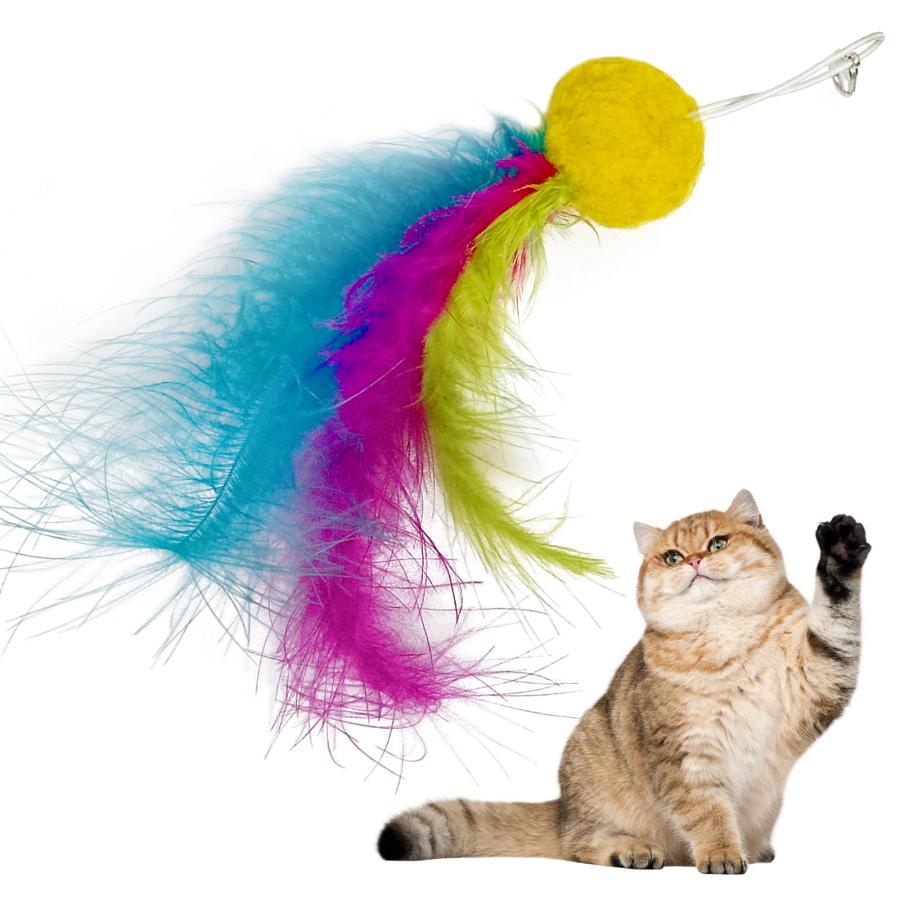 猫おもちゃ ねこじゃらし 羽 昆虫 ふわふわ 交換用 : Armyte Yahoo!店