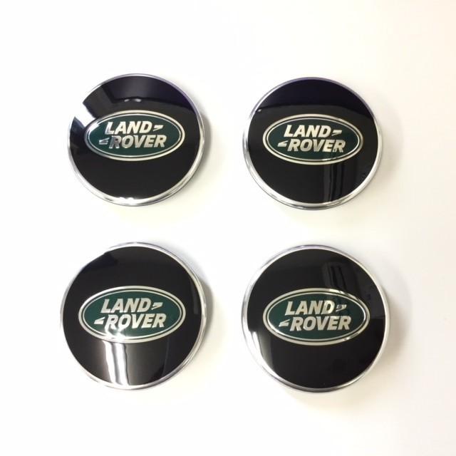 ホイールセンターキャップ/LANDROVERブラックグリーン5個 