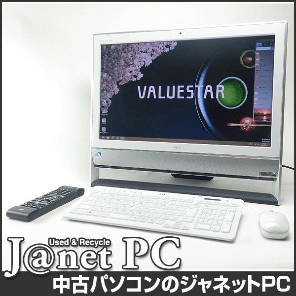 中古パソコン Windows8 21.5型フルHD液晶一体型 Celeron 1000M RAM4GB HDD1TB DVDマルチ 地デジ 無線 Office付属 NEC VN370/LS【2140】｜janetpc