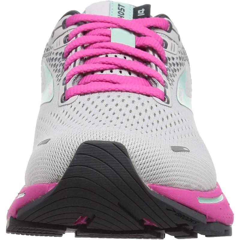 Brooks ランニングシューズ 軽量 クッション ゴースト 14 レディース BRW3561 3562 3563 グレー/ピンク 22.5 ランニングシューズ 軽量 クッション ゴースト レディース BRW3561 グレー/ピンク