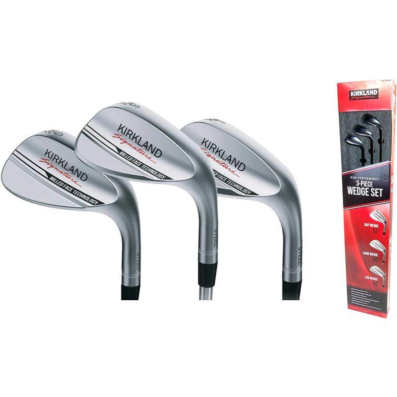 Kirkland(カークランド) ゴルフクラブウェッジ3本セット 高スピン 右利き用 高性能コストコウェッジ シルバー 1165mm x 2 カークランド ゴルフクラブウェッジ3本セット 高スピン 右利き用 高性能コストコウェッジ シルバー 1165mm