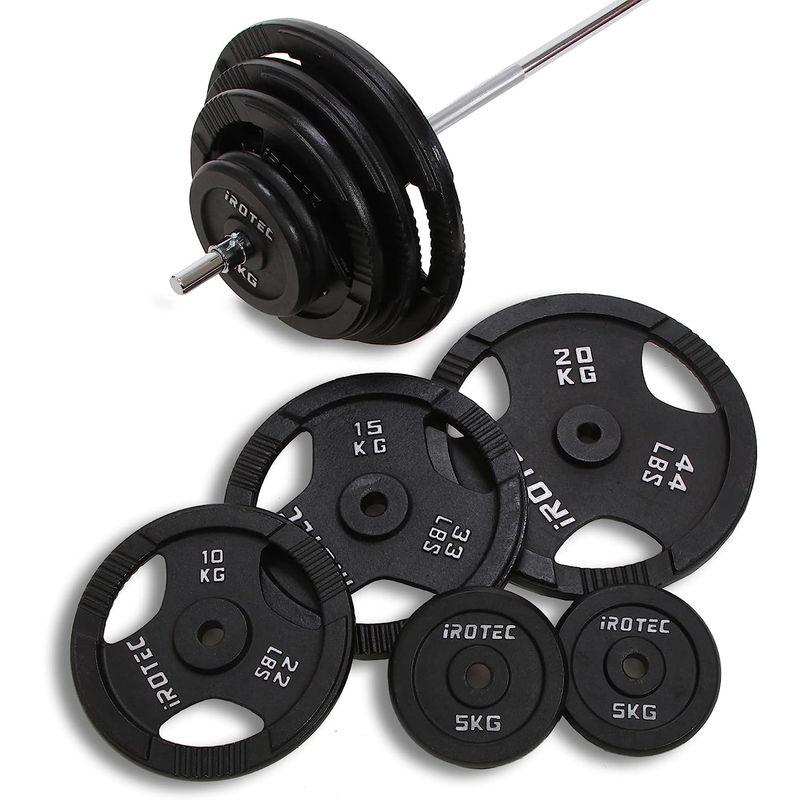 【タイムセール】 IROTEC (アイロテック) アイアン バーベル 120KGセット/ベンチプレス 筋トレ トレーニング器具 筋力トレーニング (バーベルシ 【PET9321095072】(33027円)