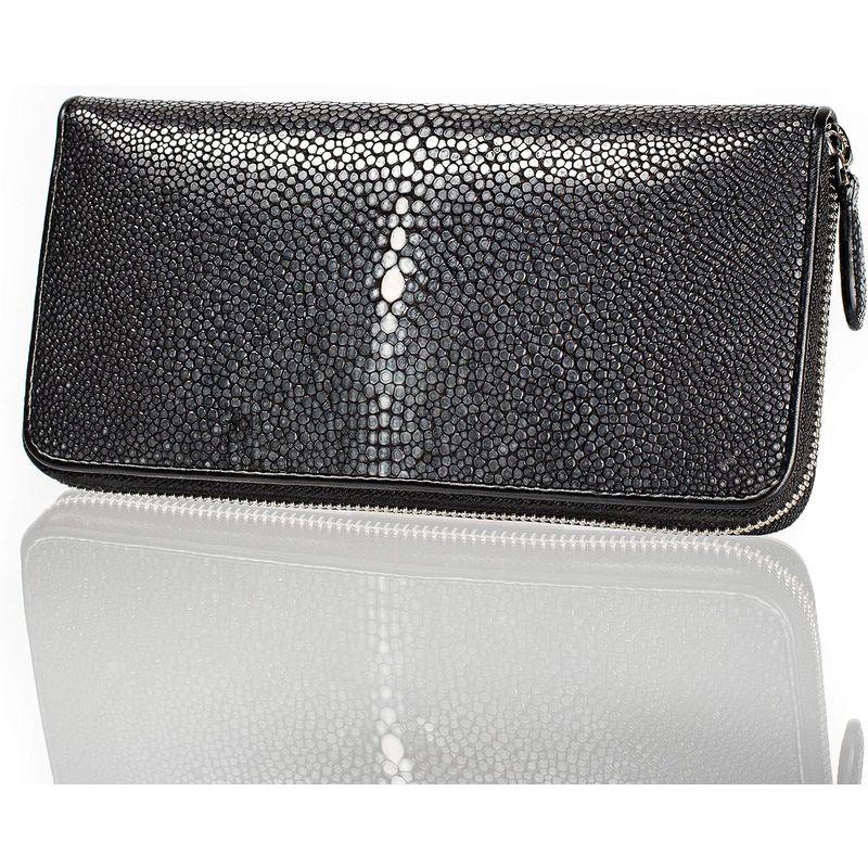 RIVAL 銀スリ スティングレイ メンズ 長財布 ラウンドファスナー ガルーシャ エイ革 銀スリ スティングレイ メンズ 長財布 ラウンドファスナー ガルーシャ エイ革 　