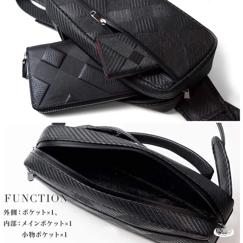 INDIEee インディ グラフィット カーボンレザー スマート ボディバッグ ウエストバッグ 人気 おしゃれ レザー 本革 ケース シン 　 INDIEee インディ グラフィット カーボンレザー スマート ボディバッグ ウエストバッグ 人気 おしゃれ レザー 本革 ケース シン